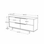 Hanah Home Consola Boh3-Sw Natural y Blanco